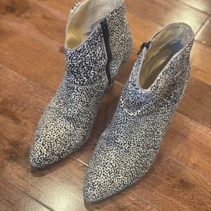 Stylish Black and White Ankle Boots